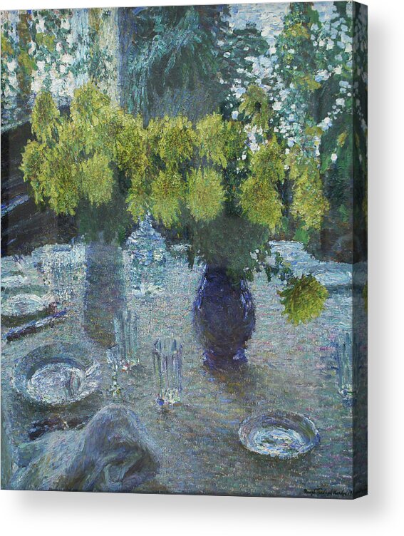 Russian Impressionism Acrylic Print featuring the painting Chrysanthemums by Igor Grabar