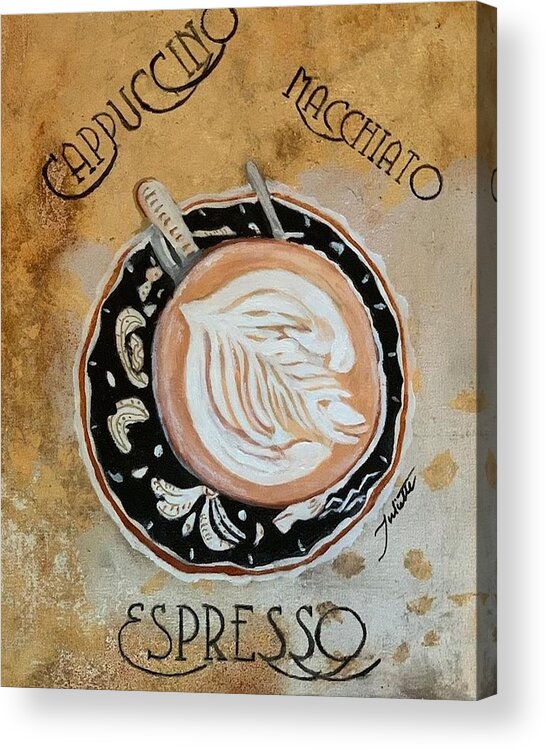 Coffee Acrylic Print featuring the painting Coffee Time by Juliette Becker