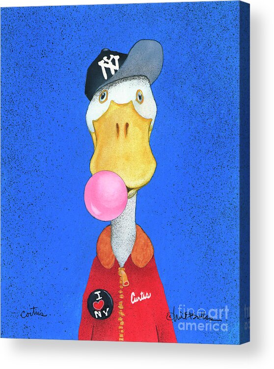 Duck Acrylic Print featuring the painting Coitus... by Will Bullas
