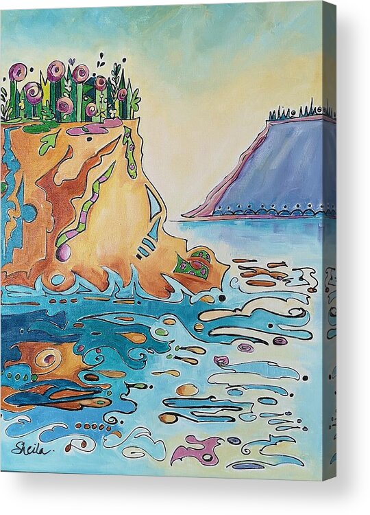 Landscape Acrylic Print featuring the painting Colours of Canada by Sheila Romard