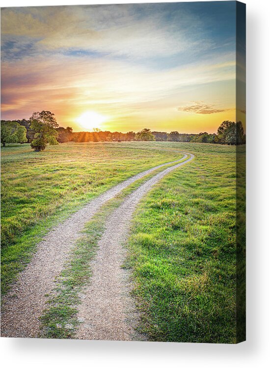 Sunset Acrylic Print featuring the photograph Country Sunset by Jordan Hill
