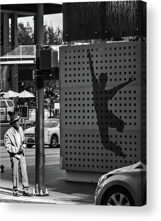 B&w Acrylic Print featuring the photograph Dancing On The Inside by Mike Schaffner