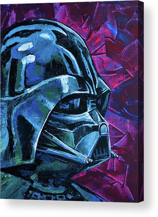 Star Wars Acrylic Print featuring the painting Darth Vader by Aaron Spong