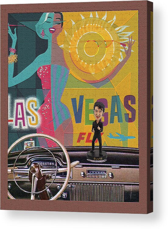 Dashboard Acrylic Print featuring the digital art Dashboard / Elvis by David Squibb
