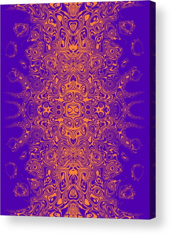 Orange Acrylic Print featuring the digital art Date Night by Designs By L