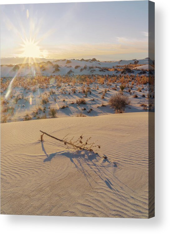 White Sands Acrylic Print featuring the photograph December 2020 White Sands Sunset by Alain Zarinelli