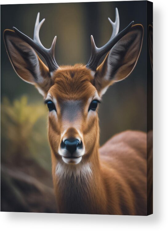Deer Acrylic Print featuring the digital art Deer by Digital Shotz