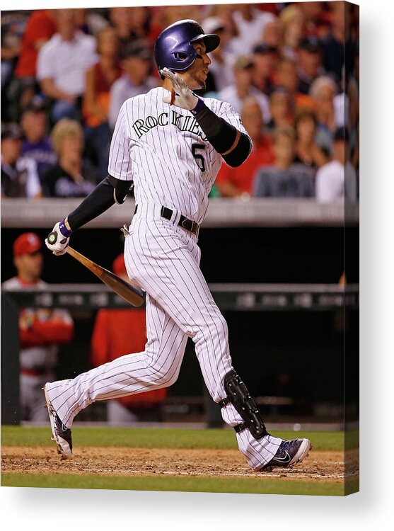 People Acrylic Print featuring the photograph Dj Lemahieu, Carlos Gonzalez, and Randy Choate by Doug Pensinger
