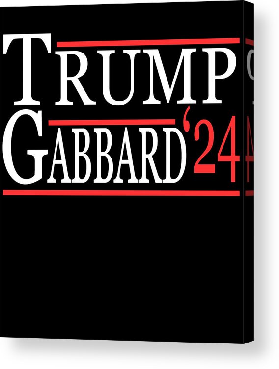 Election Acrylic Print featuring the digital art Donald Trump Tulsi Gabbard 2024 by Flippin Sweet Gear
