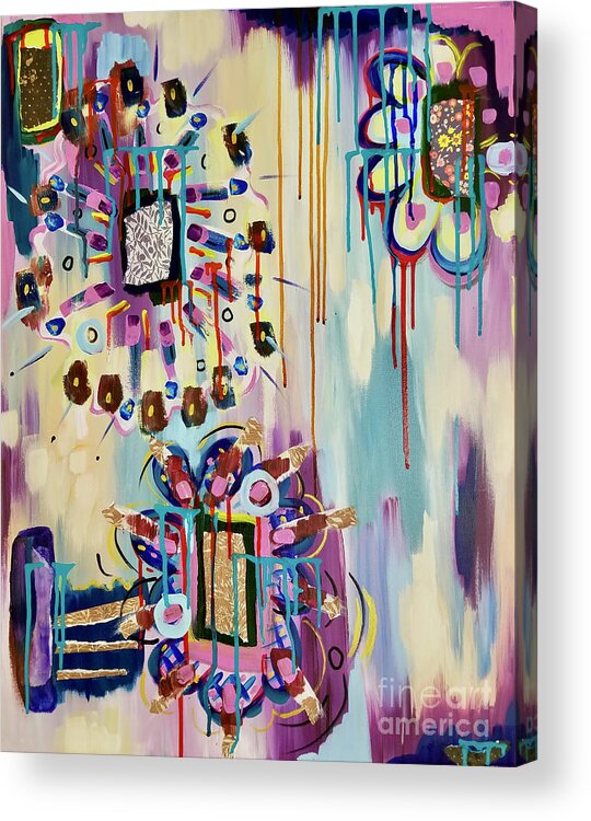 Doodles Acrylic Print featuring the mixed media Dream State by Catherine Gruetzke-Blais