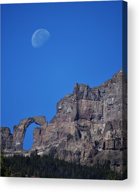 Western Art Acrylic Print featuring the photograph Eagle and Halfmoon by Alden White Ballard