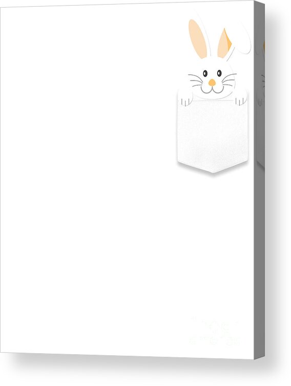 Cool Acrylic Print featuring the digital art Easter Bunny Pocket by Flippin Sweet Gear
