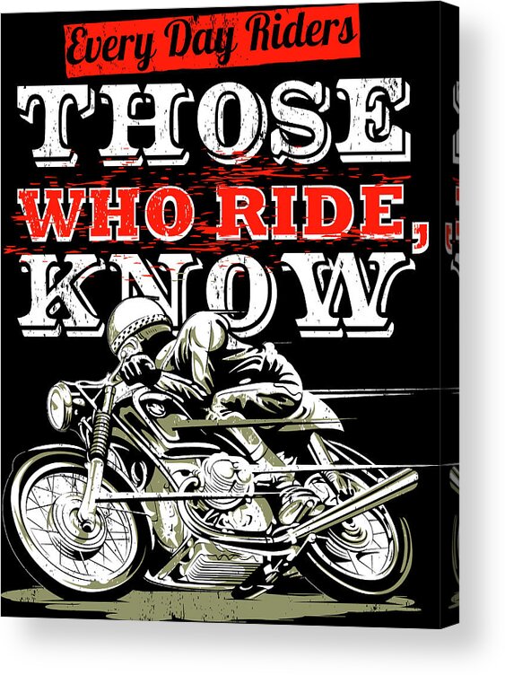 Motorcycle Acrylic Print featuring the digital art Everyday Rider by Long Shot