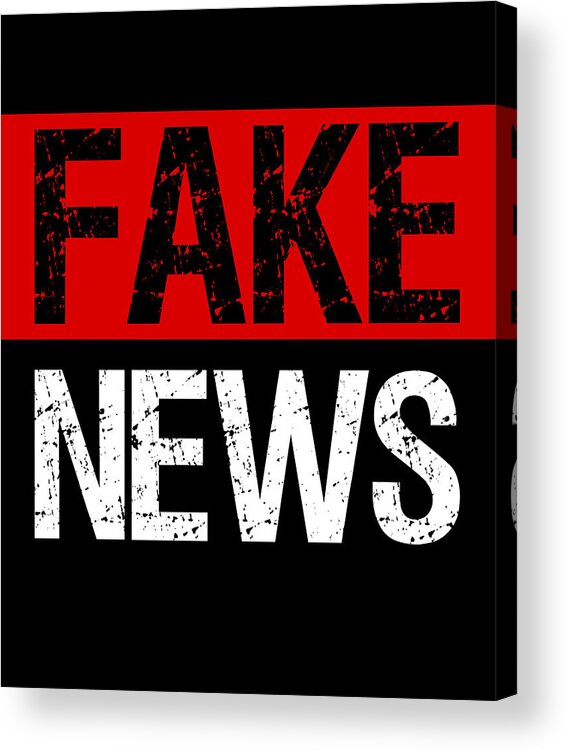 Funny Acrylic Print featuring the digital art Fake News Costume by Flippin Sweet Gear