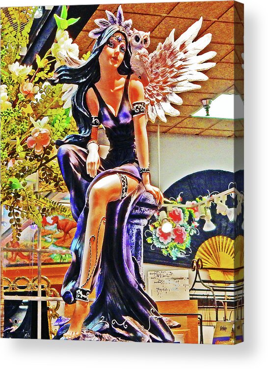 Angel Acrylic Print featuring the photograph Fantasy Figurine by Andrew Lawrence