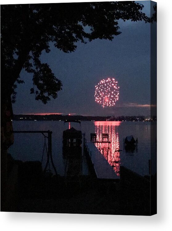 Fife Acrylic Print featuring the photograph Fife Lake in Red by Lee Darnell