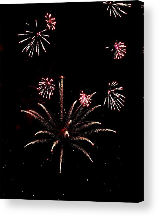 Fireworks Acrylic Print featuring the photograph Sky Lights by Lori Lafargue