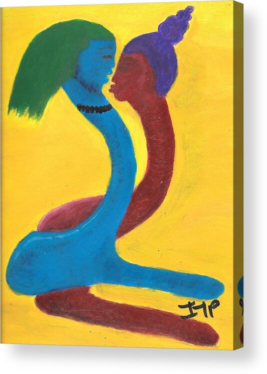 Man Acrylic Print featuring the painting Fleshing by Esoteric Gardens KN