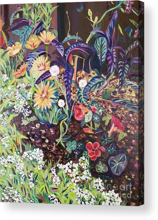 Nature Acrylic Print featuring the painting Flourishing by Catherine Gruetzke-Blais