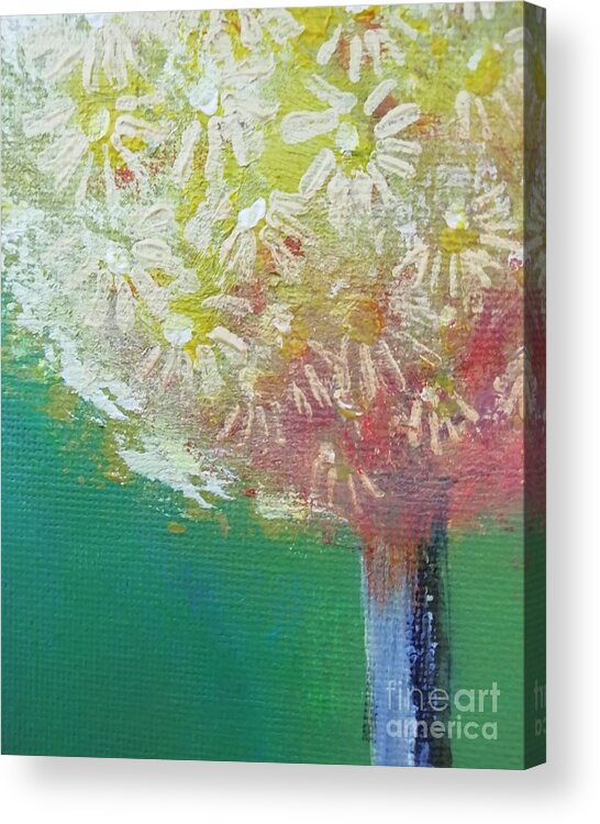 Acrylic Painting Acrylic Print featuring the painting Flower by Alexandra Vusir