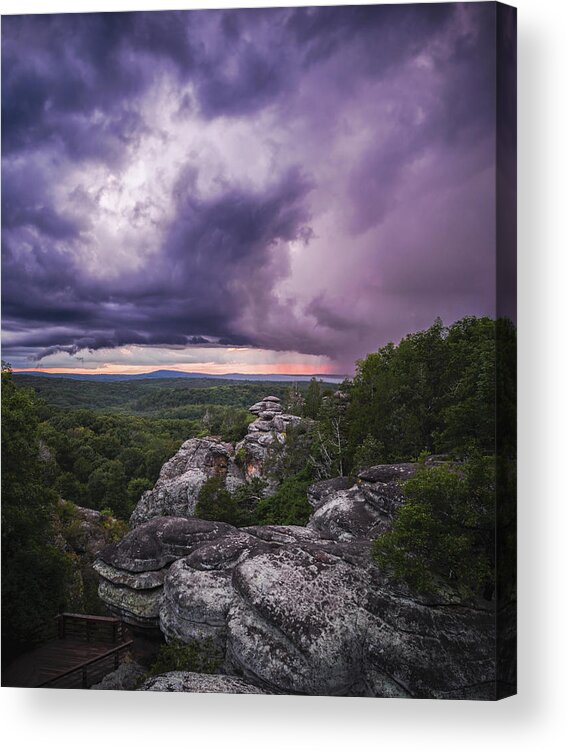 Storm Acrylic Print featuring the photograph Garden Storm by Grant Twiss