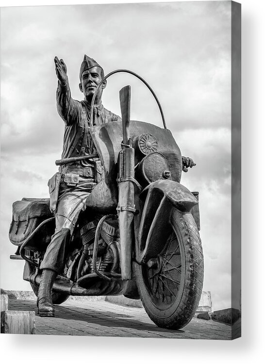 William Darby Acrylic Print featuring the photograph General William Darby BW by James Barber