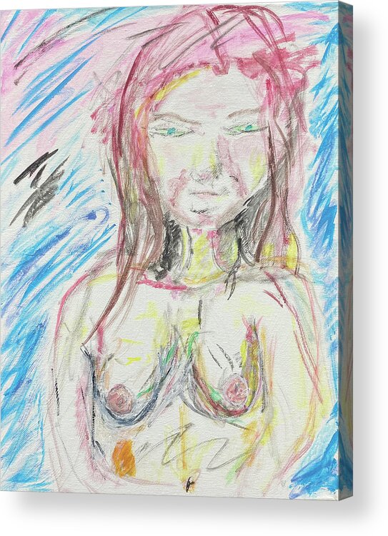 Girl Acrylic Print featuring the painting Girl by David Feder
