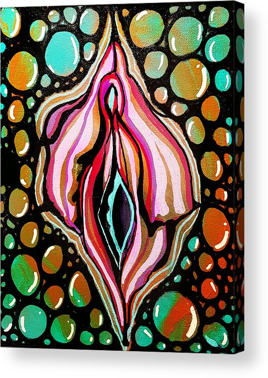 Sex Acrylic Print featuring the mixed media Goddess by Amy Shaw