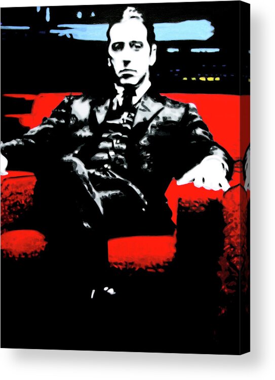 Ludzska Acrylic Print featuring the painting Godfather by Hood MA Central St Martins London