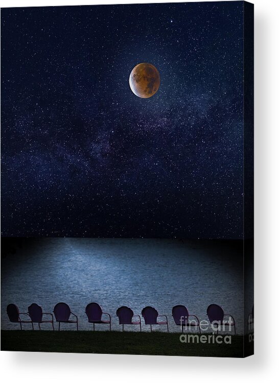 Beaver Moon Acrylic Print featuring the photograph God's Home Theater by Sandra Rust