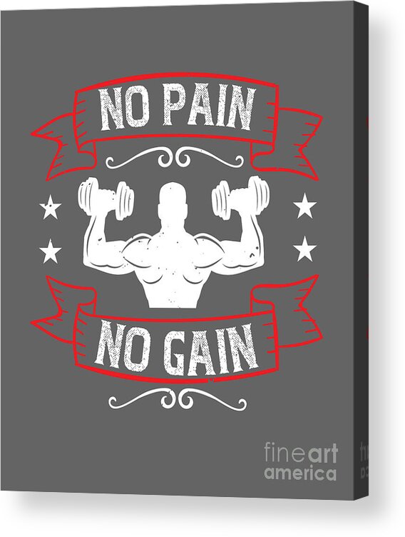 Cheap range Gym Lover Gift No Pain No Gain Funny Workout Acrylic Print by  Jeff Creation - Pixels, gym lover gifts