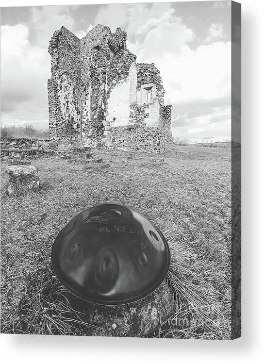 Ruin Acrylic Print featuring the photograph Handpan at ruins by Alexa Szlavics