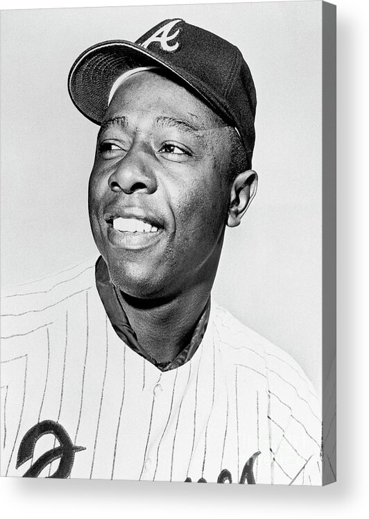 National League Baseball Acrylic Print featuring the photograph Hank Aaron by National Baseball Hall Of Fame Library
