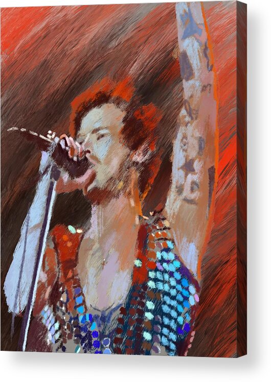 Harry Styles Acrylic Print featuring the painting Harry Styles by Larry Whitler