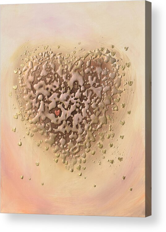 Heart Acrylic Print featuring the painting Heat Full of Love by Amanda Dagg