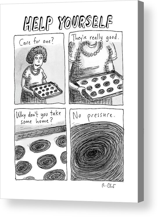 Captionless Acrylic Print featuring the photograph Help Yourself by Roz Chast