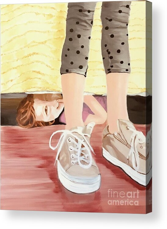 Original Art Work Acrylic Print featuring the painting Hide and Seek by Theresa Honeycheck