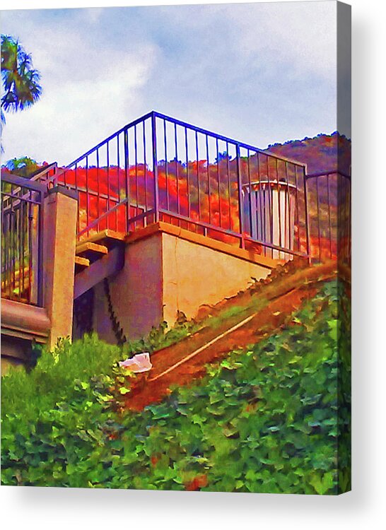 Landscape Acrylic Print featuring the photograph Hillside Walkway by Andrew Lawrence
