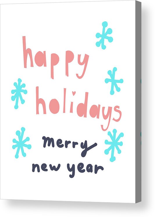 Holidays Acrylic Print featuring the digital art Holidays Snow by Ashley Rice
