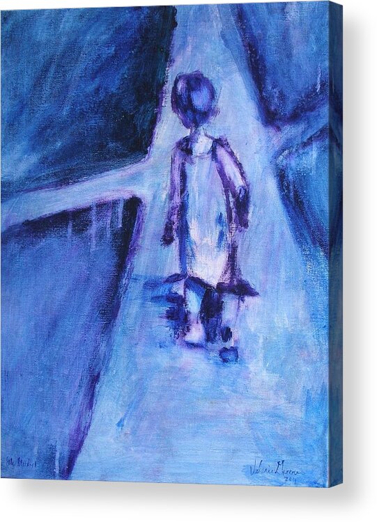 Figurative Abstract Acrylic Print featuring the painting Imagine Having Nothing To Hide by Valerie Greene
