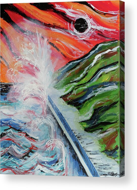 Emotional Acrylic Print featuring the painting Impasse by Laura Hol Art