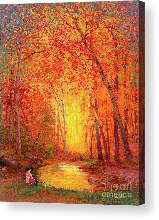 Meditation Acrylic Print featuring the painting In the Presence of Light Meditation by Jane Small