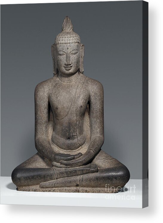 1100s Acrylic Print featuring the sculpture Indian Buddha by Granger