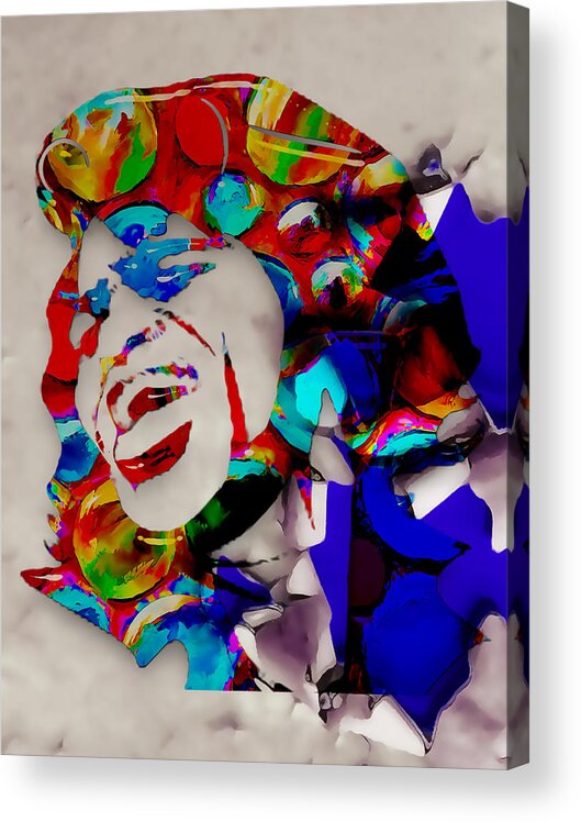 James Brown Acrylic Print featuring the mixed media James Brown Living In America by Marvin Blaine