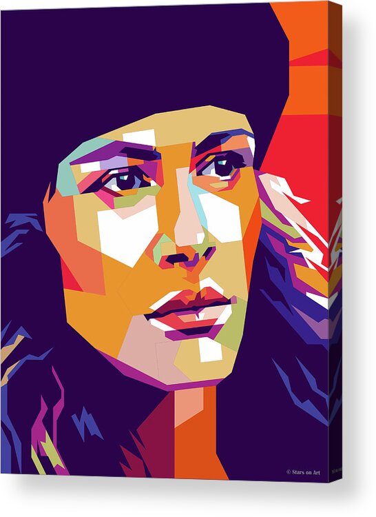 Julia Roberts Acrylic Print featuring the mixed media Julia Roberts by Movie World Posters