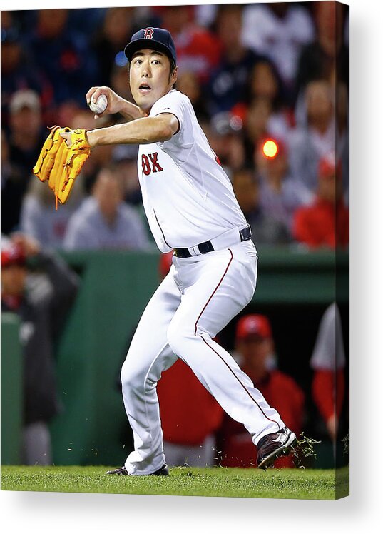 American League Baseball Acrylic Print featuring the photograph Koji Uehara by Jared Wickerham