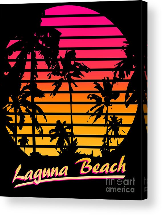 Classic Acrylic Print featuring the digital art Laguna Beach by Filip Schpindel
