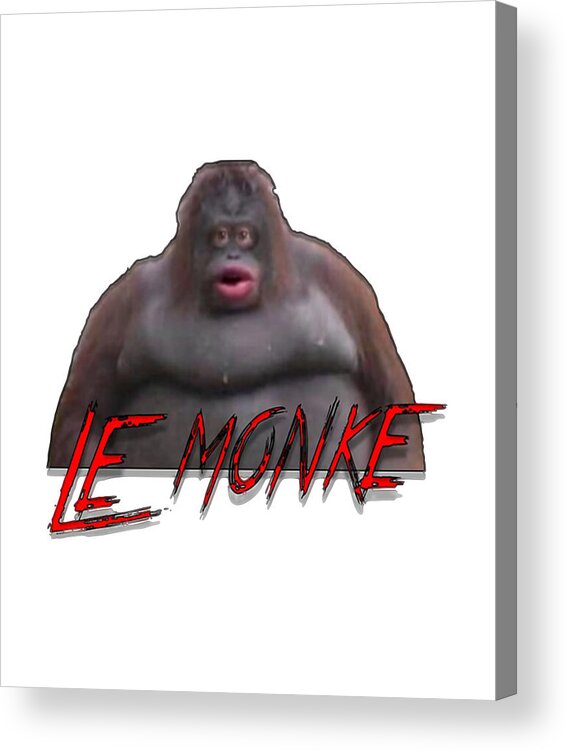 Le Monke Meme Acrylic Print by Girls Hellochen - Fine Art America