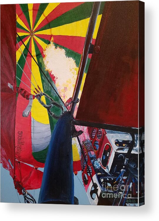 Balloon Acrylic Print featuring the painting Lighting up by Merana Cadorette