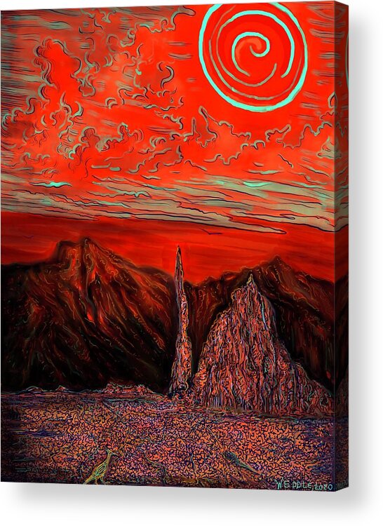 Landscape Acrylic Print featuring the digital art Liminal by Angela Weddle